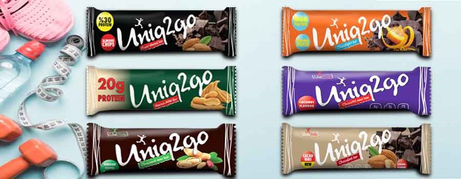 Uniq2go Power Çikolata Bademli Protein Bar 16 Adet