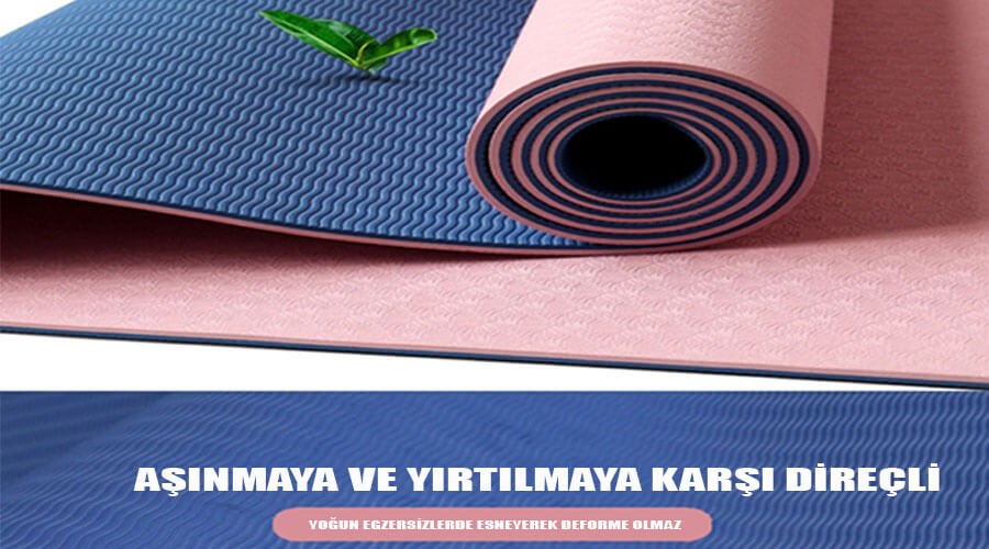 Tusi Yoga Matı ve Pilates Minderi Çift Renk Tpe Lila