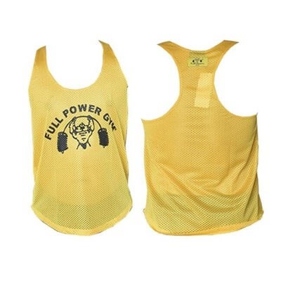 T-Shirt ve Atlet  Full Power Gym Full Power Gym Fileli Atlet Hardal Sarısı