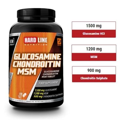 Eklem Sağlığı  Hardline Nutrition Hardline Glucosamine Chondroitine Msm 120 Tablet