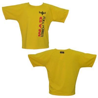 Spor Giyim AKS.FULLPOWER0126 Fullpower Gym Full Power Gym Reglan Spor T-Shirt Sarı