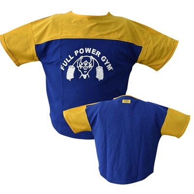Spor Giyim AKS.FULLPOWER045 Fullpower Gym Full Power Gym  Ragtop Spor T-Shirt Sarı Lacivert