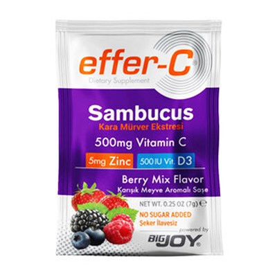 Vitamin & Mineral DIG.BIG JOY014 Big Joy Big Joy Effer-C Vitamin C Sambucus 20 Paket